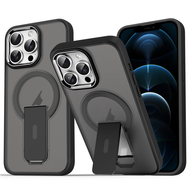 For iPhone 12 Pro Max Acrylic Hybrid TPU MagSafe Holder Phone Case