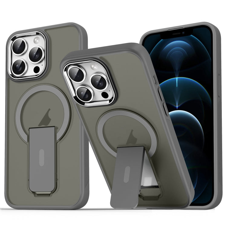 For iPhone 12 Pro Max Acrylic Hybrid TPU MagSafe Holder Phone Case