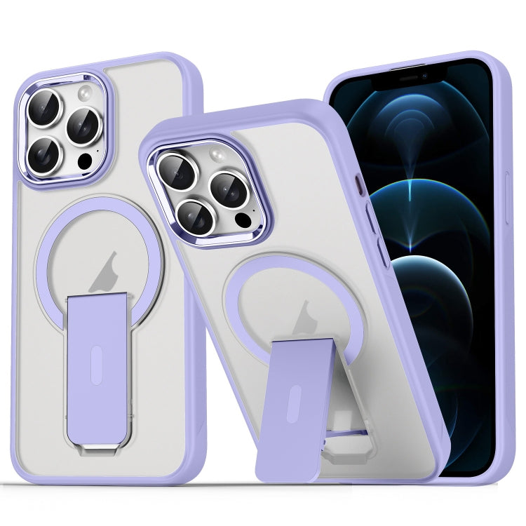 For iPhone 12 Pro Max Acrylic Hybrid TPU MagSafe Holder Phone Case