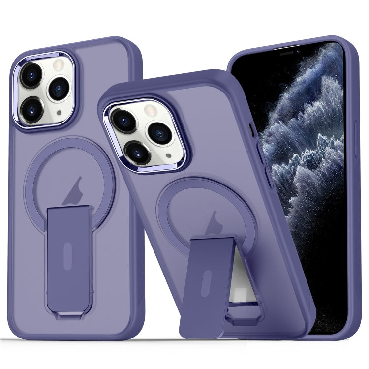 For iPhone 11 Pro Acrylic Hybrid TPU MagSafe Holder Phone Case