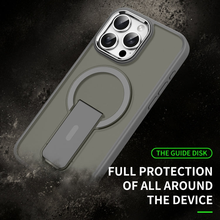 For iPhone 15 Acrylic Hybrid TPU MagSafe Holder Phone Case