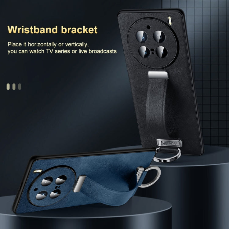 For vivo X100 SULADA PC + Leather Texture Skin Feel Shockproof Phone Case