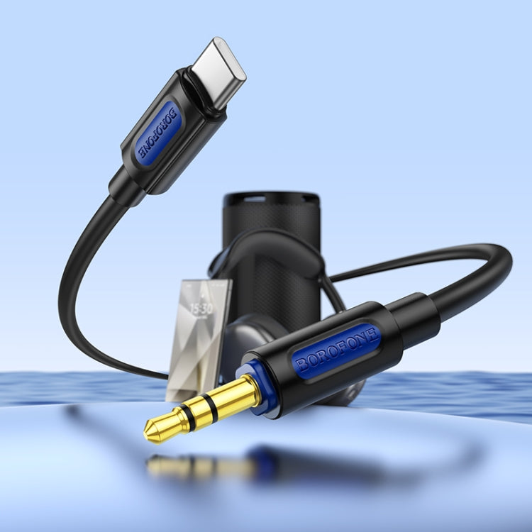 Borofone BL20 True Sound AUX Silicone Audio Cable, 3.5mm to Type-C Cable, Length: 1m