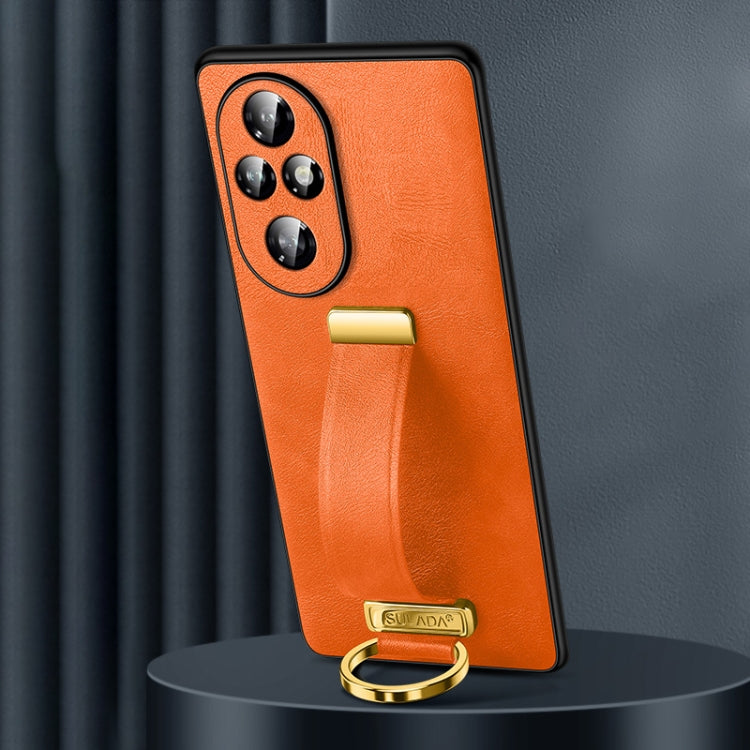 For Honor 200 Pro SULADA PC Hybrid Leather Texture Skin Feel Shockproof Phone Case