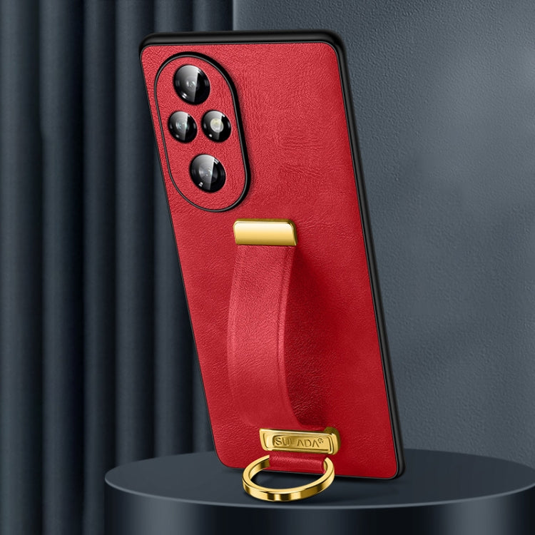 For Honor 200 Pro SULADA PC Hybrid Leather Texture Skin Feel Shockproof Phone Case