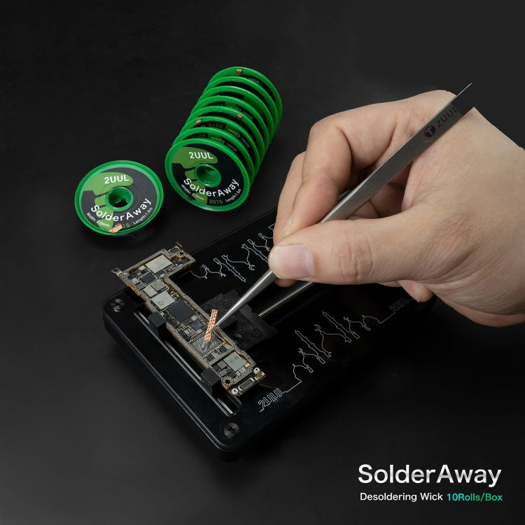 10 in 1 2UUL DW11 SolderAway 2.0mm Desoldering Wick 2015, Length: 1.5m