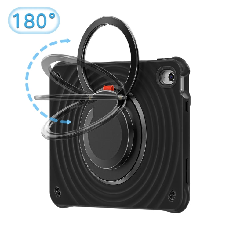 For iPad 2025 / 2022 Rotation Handle Holder Silicone Hybrid PC Tablet Case
