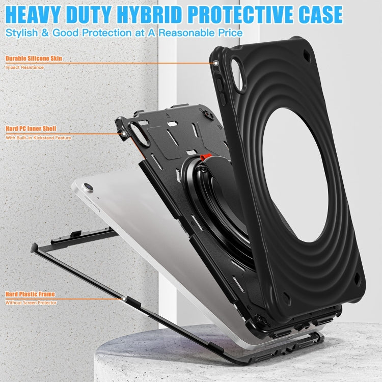 For iPad 2025 / 2022 Rotation Handle Holder Silicone Hybrid PC Tablet Case