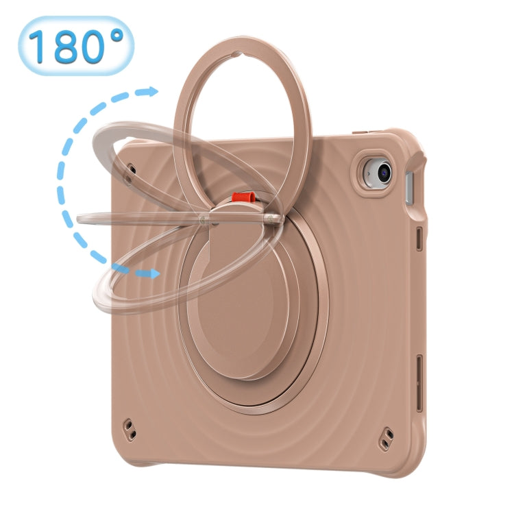 For iPad 2025 / 2022 Rotation Handle Holder Silicone Hybrid PC Tablet Case