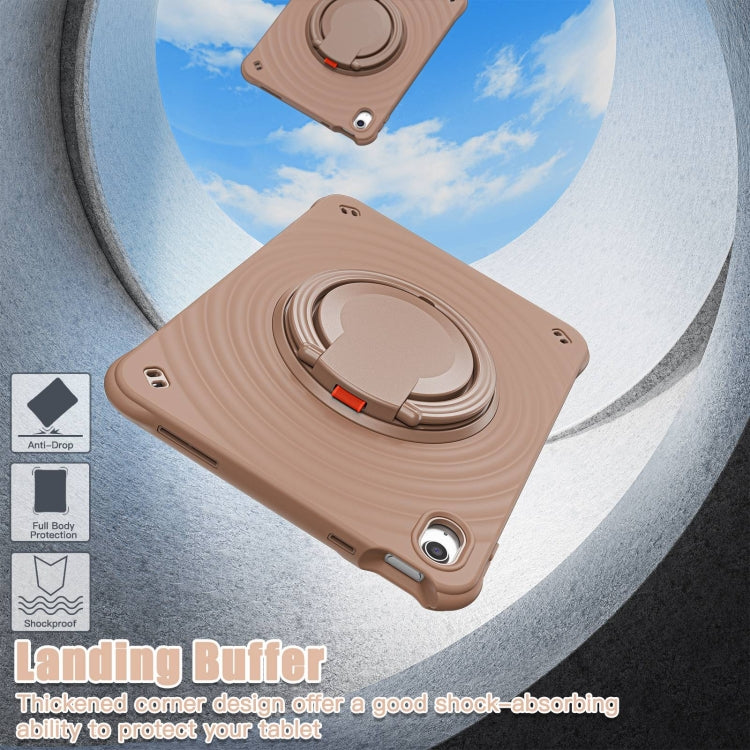 For iPad 2025 / 2022 Rotation Handle Holder Silicone Hybrid PC Tablet Case