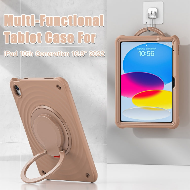For iPad 2025 / 2022 Rotation Handle Holder Silicone Hybrid PC Tablet Case