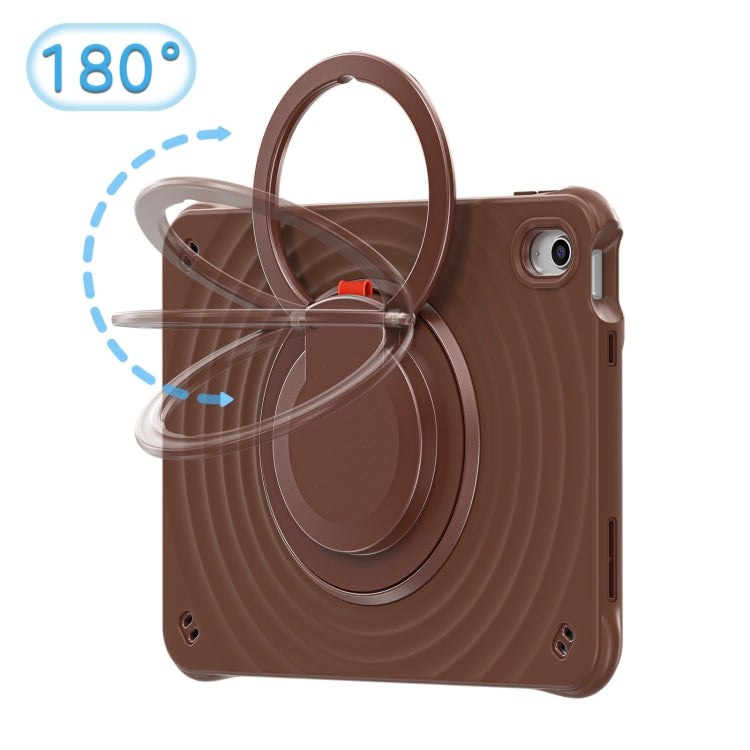 For iPad 2025 / 2022 Rotation Handle Holder Silicone Hybrid PC Tablet Case