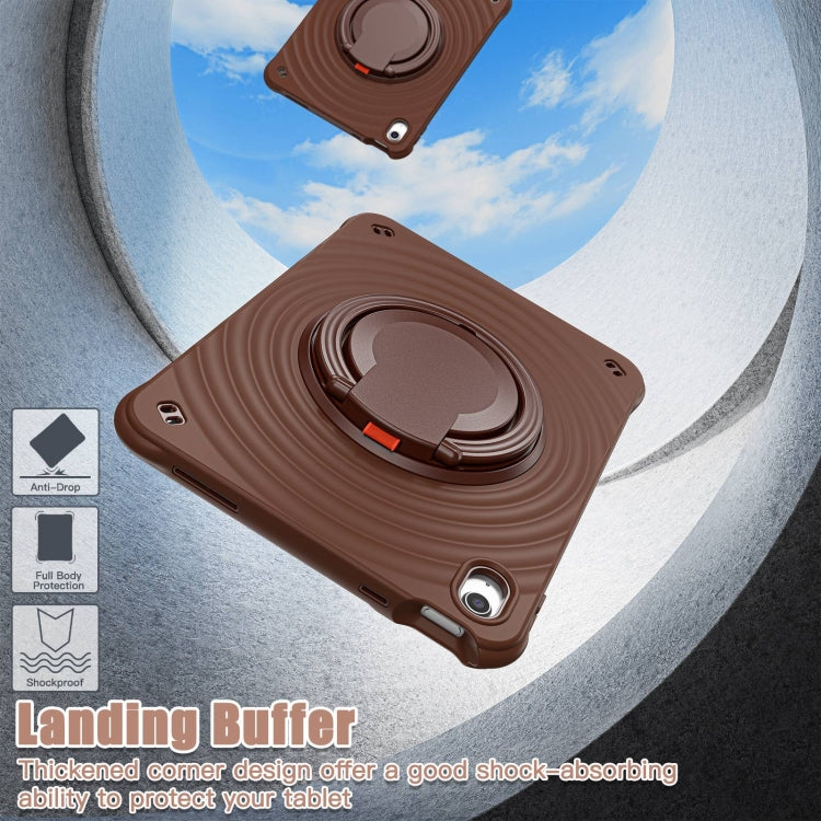 For iPad 2025 / 2022 Rotation Handle Holder Silicone Hybrid PC Tablet Case