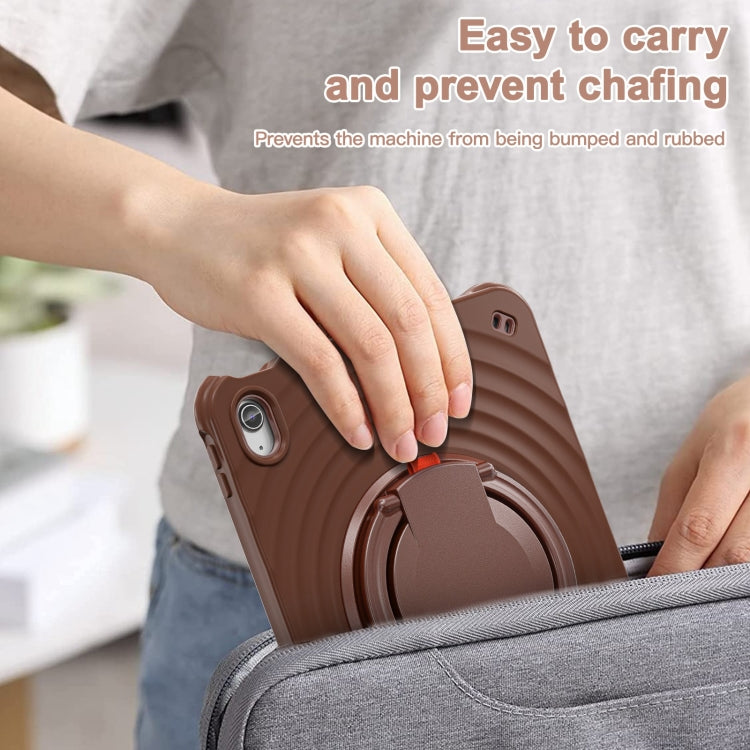 For iPad 2025 / 2022 Rotation Handle Holder Silicone Hybrid PC Tablet Case