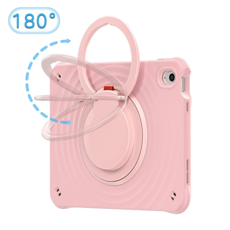 For iPad 2025 / 2022 Rotation Handle Holder Silicone Hybrid PC Tablet Case