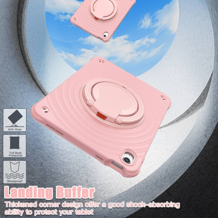 For iPad 2025 / 2022 Rotation Handle Holder Silicone Hybrid PC Tablet Case