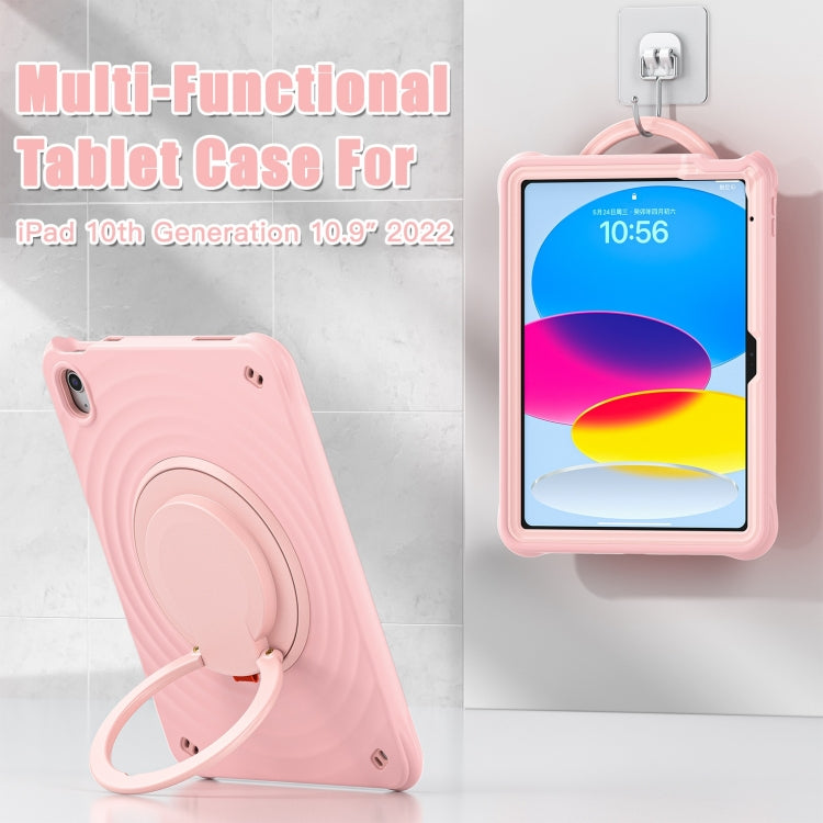 For iPad 2025 / 2022 Rotation Handle Holder Silicone Hybrid PC Tablet Case