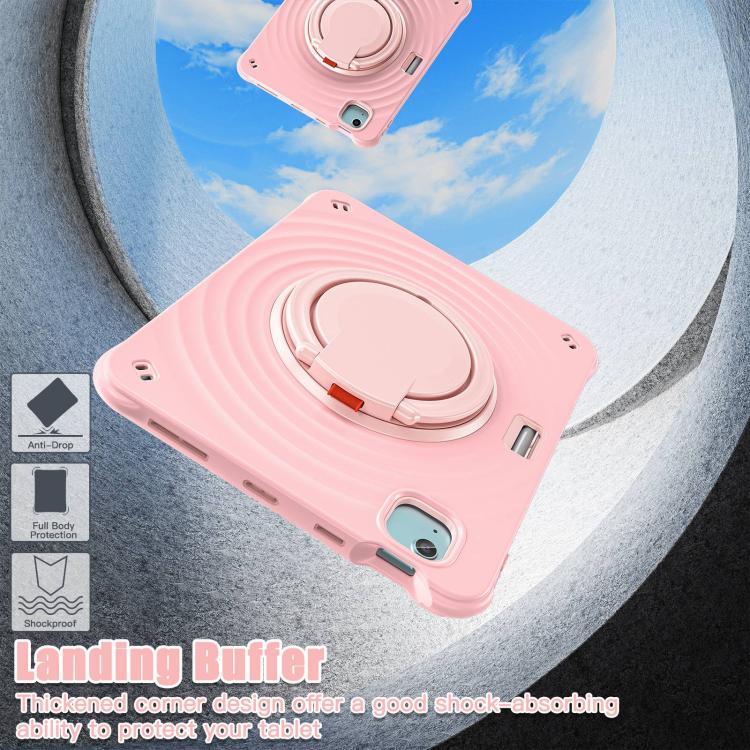 For iPad Air 11 2026 / 2025 / 2024 Rotation Handle Holder Silicone Hybrid PC Tablet Case