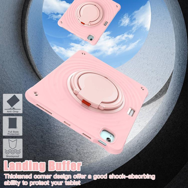 For iPad Air 13 2026 / 2025 / 2024 Rotation Handle Holder Silicone Hybrid PC Tablet Case