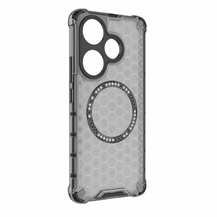 For Xiaomi Redmi Turbo 3 Honeycomb Magnetic Ring Shockproof Phone Case