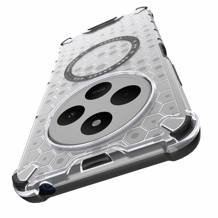 For Redmi 14C 4G Global Honeycomb Magnetic Ring Shockproof Phone Case