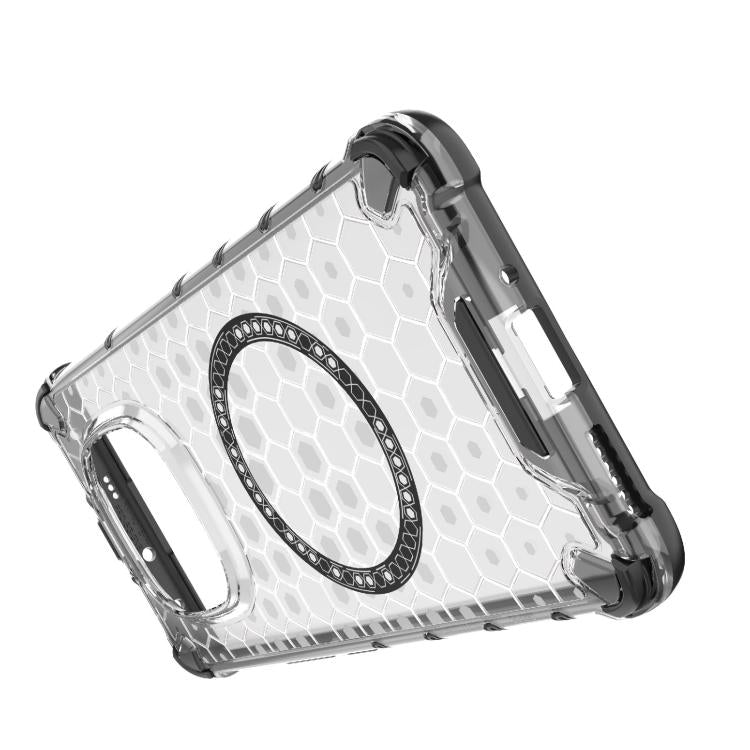 For Redmi Note 14 Pro 5G Honeycomb Magnetic Ring Shockproof Phone Case
