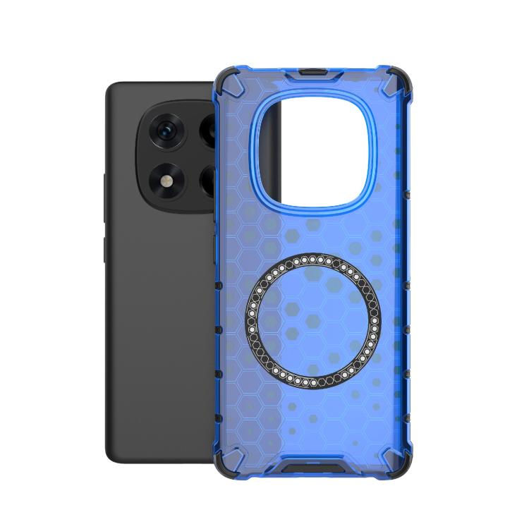 For Redmi Note 14 Pro 4G Global Honeycomb Magnetic Ring Shockproof Phone Case
