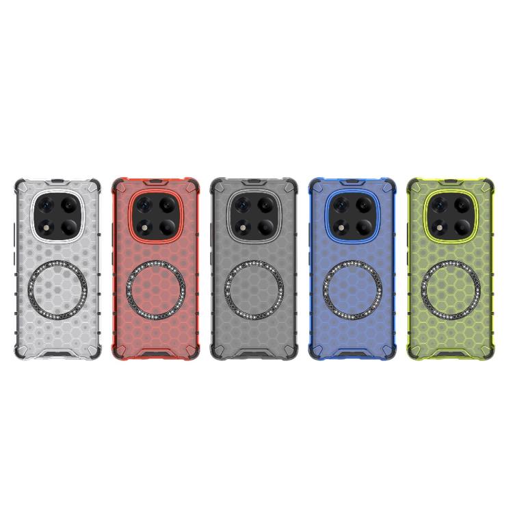 For Redmi Note 14 Pro 4G Global Honeycomb Magnetic Ring Shockproof Phone Case