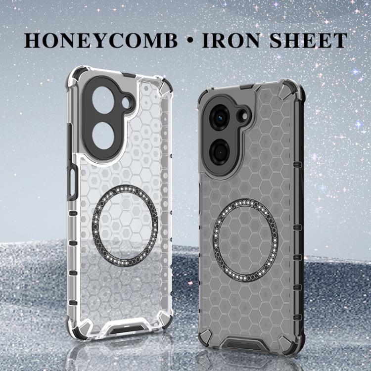 For Redmi A5 4G 171.7mm / Poco C71 Honeycomb Magnetic Ring Shockproof Phone Case