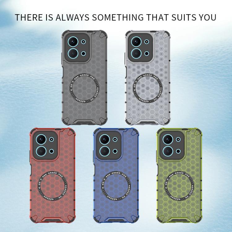 For Redmi 15C 5G / 4G Global 171mm Honeycomb Magnetic Ring Shockproof Phone Case