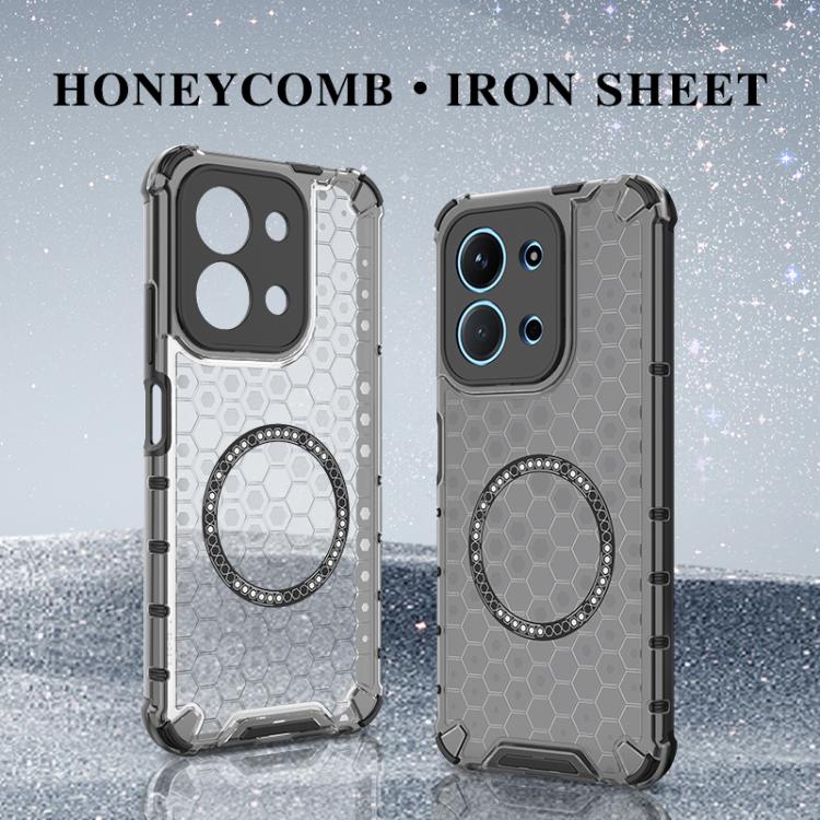 For Redmi 15C 5G / 4G Global 171mm Honeycomb Magnetic Ring Shockproof Phone Case