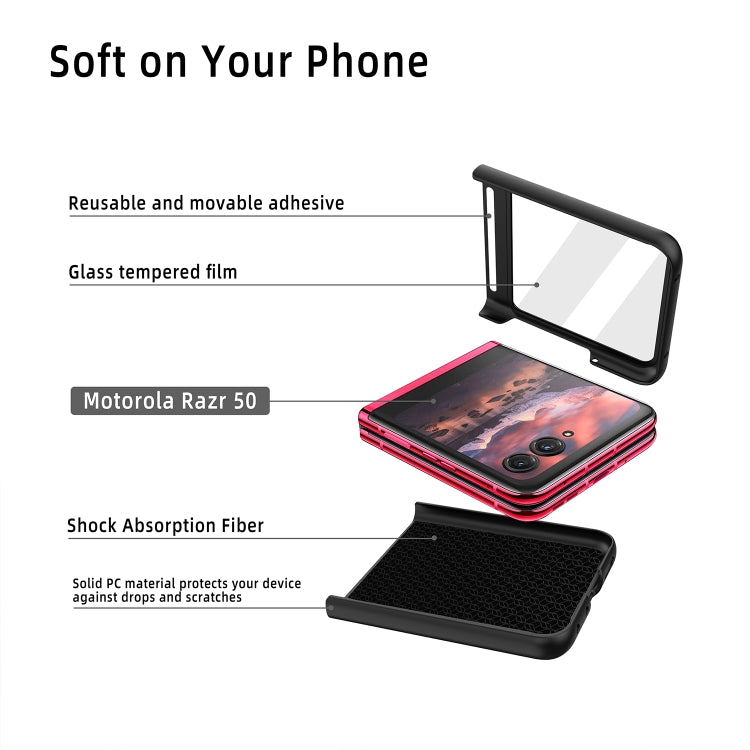 For Motorola Razr 50 Skin Feel Oil Spray Integrated PC Phone Case
