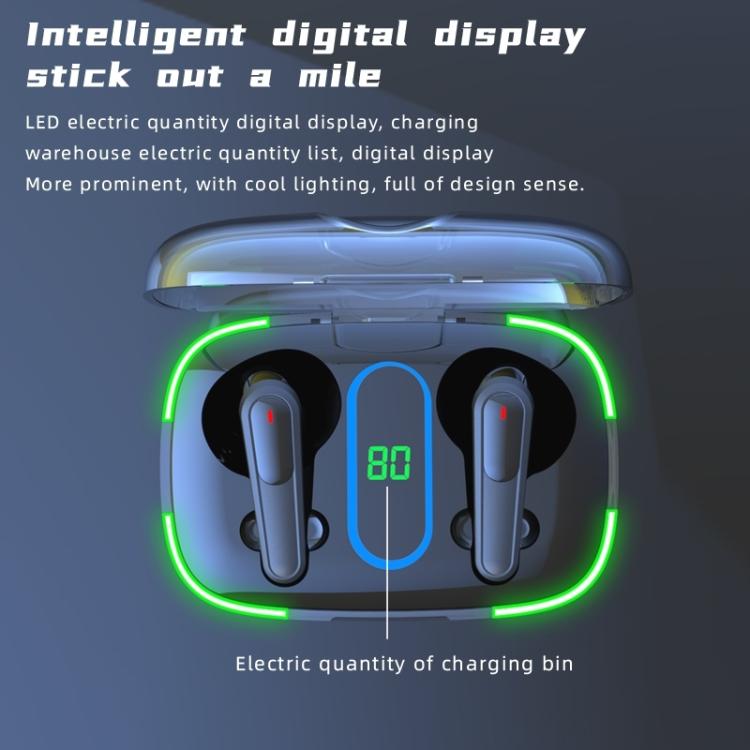 Pro 70+ Intelligent Digital Display V5.3 Bluetooth Earphones Bass Stereo Audio - Black