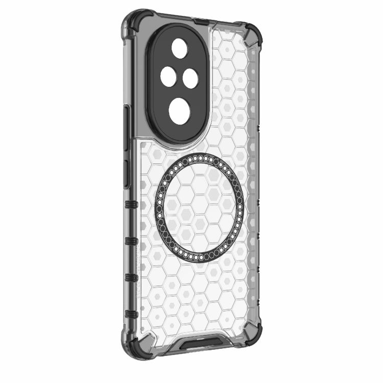 For Honor 200 Pro Honeycomb Magnetic Ring Shockproof Phone Case