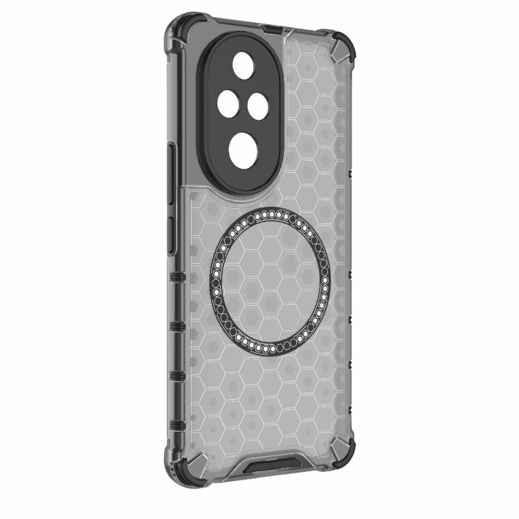 For Honor 200 Pro Honeycomb Magnetic Ring Shockproof Phone Case