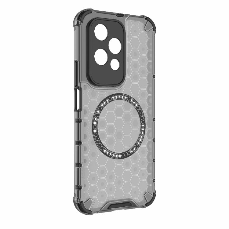 For Honor 200 Lite Global Honeycomb Magnetic Ring Shockproof Phone Case