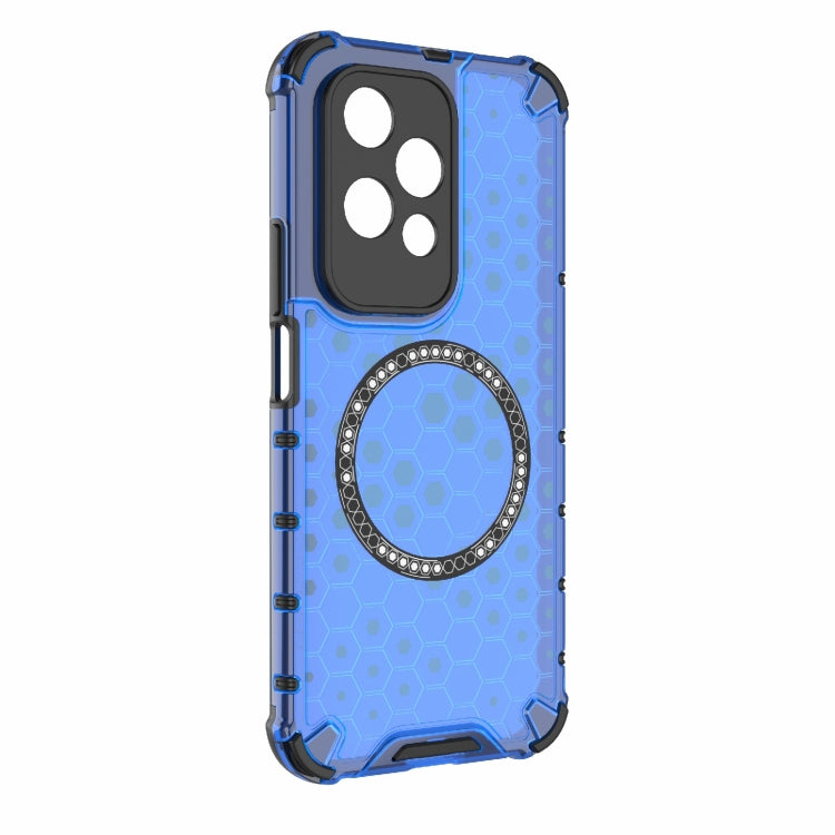 For Honor 200 Lite Global Honeycomb Magnetic Ring Shockproof Phone Case