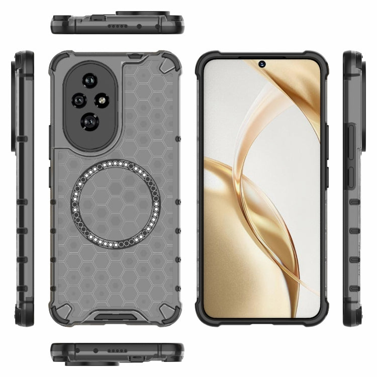 For Honor 200 Honeycomb Magnetic Ring Shockproof Phone Case