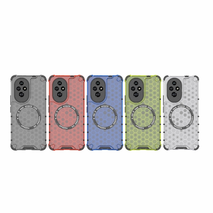For Honor 200 Honeycomb Magnetic Ring Shockproof Phone Case