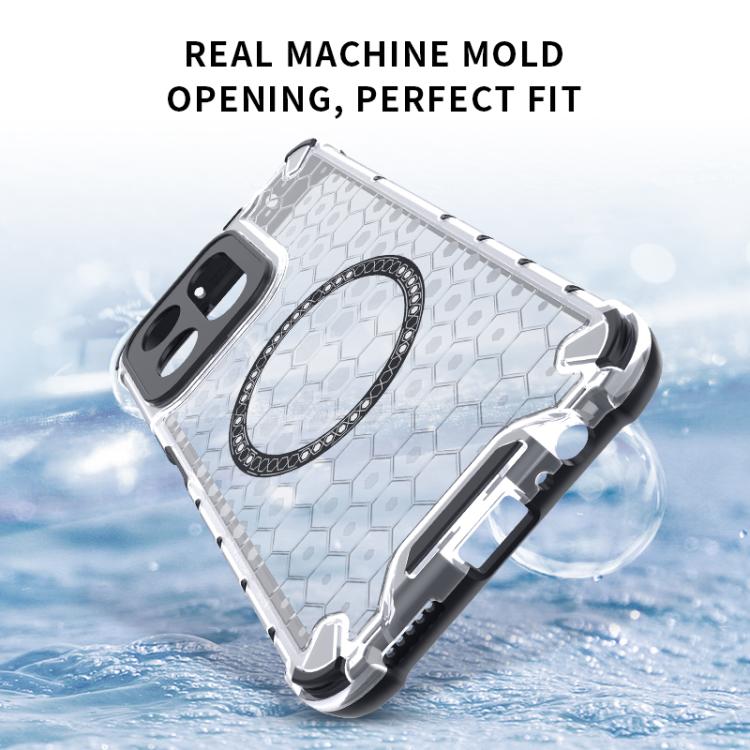 For Honor Play 60 Plus 5G Honeycomb Magnetic Ring Shockproof Phone Case