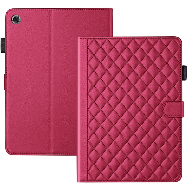 For Lenovo Tab M10 Plus 10.6 3rd Gen Rhombus Lattice Leather Smart Tablet Case