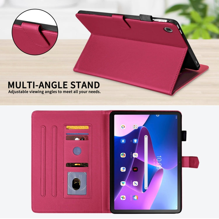 For Lenovo Tab M10 Plus 10.6 3rd Gen Rhombus Lattice Leather Smart Tablet Case