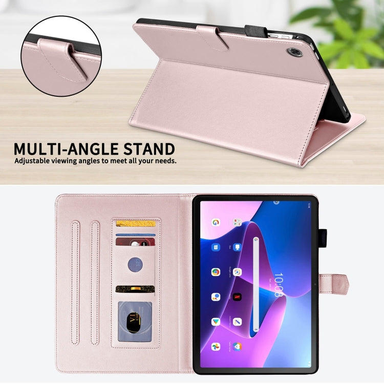 For Lenovo Tab M10 Plus 10.6 3rd Gen Rhombus Lattice Leather Smart Tablet Case