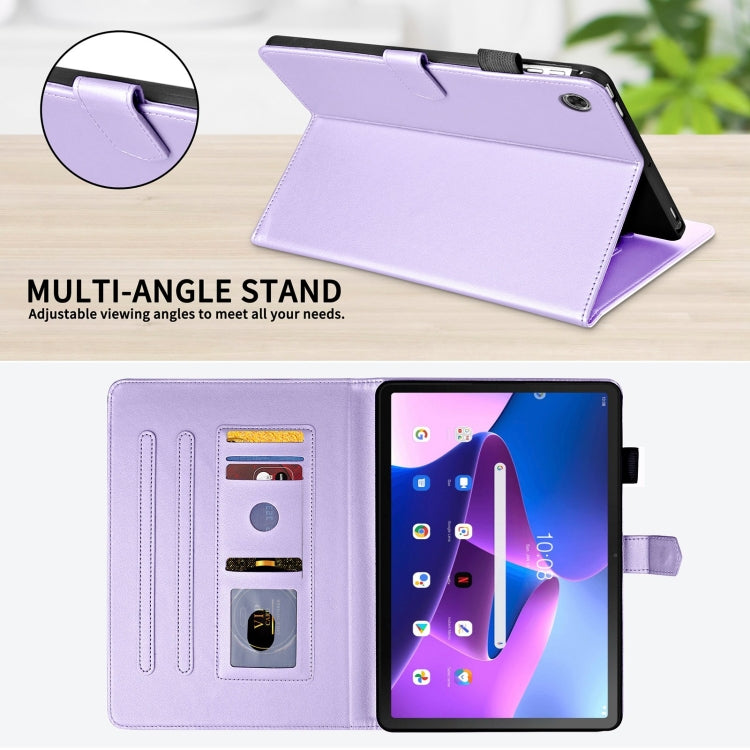 For Lenovo Tab M10 Plus 10.6 3rd Gen Rhombus Lattice Leather Smart Tablet Case