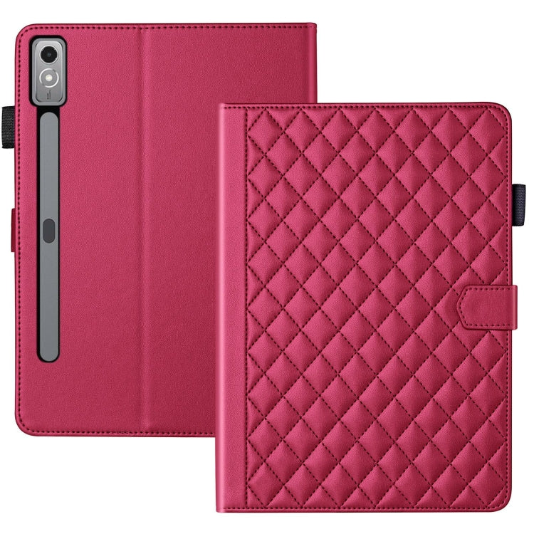 For Lenovo Xiaoxin Pad Pro 12.7 2023 Rhombus Lattice Leather Tablet Case