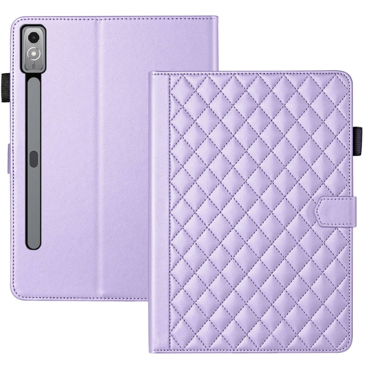 For Lenovo Xiaoxin Pad Pro 12.7 2023 Rhombus Lattice Leather Tablet Case