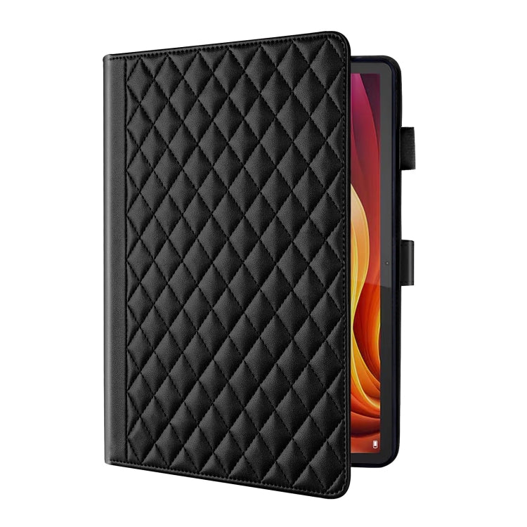 For Lenovo Xiaoxin Pad Pro 12.7 2025 Rhombus Lattice Leather Tablet Case