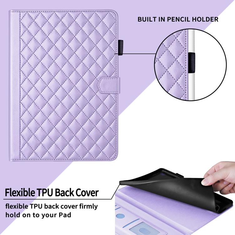 For Lenovo ldea Tab Pro Gen 2 13 Rhombus Lattice Leather Tablet Case
