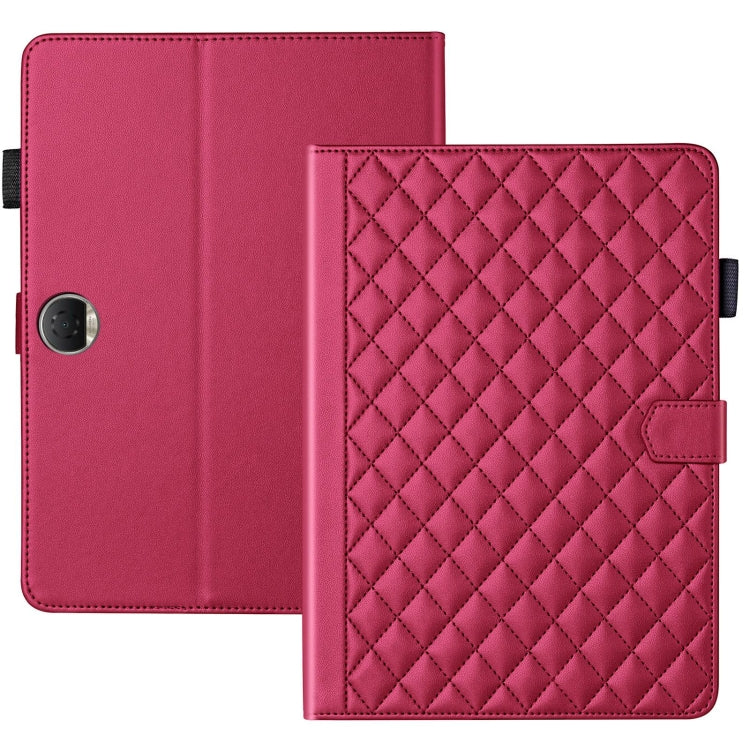 For Honor Pad 9 Rhombus Lattice Leather Tablet Case