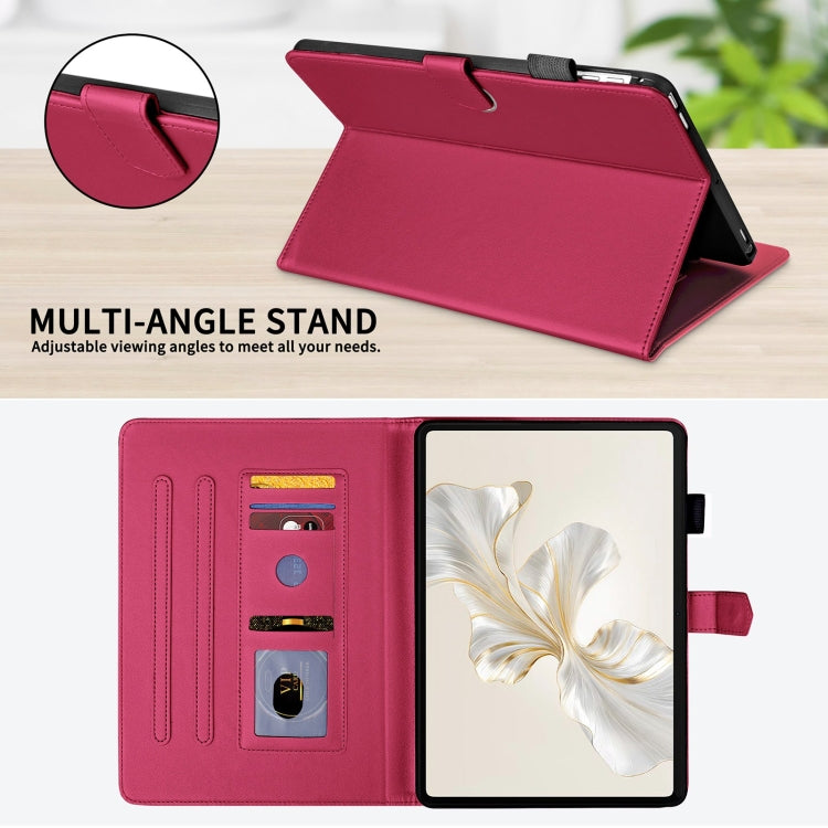 For Honor Pad 9 Rhombus Lattice Leather Tablet Case